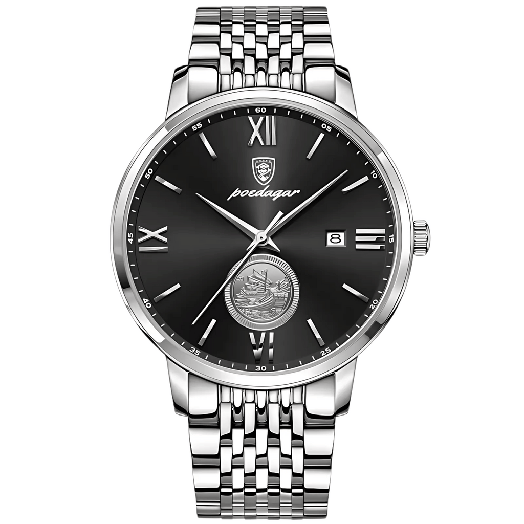 Relógio Masculino Fortuna Quartz Elegante de Aço