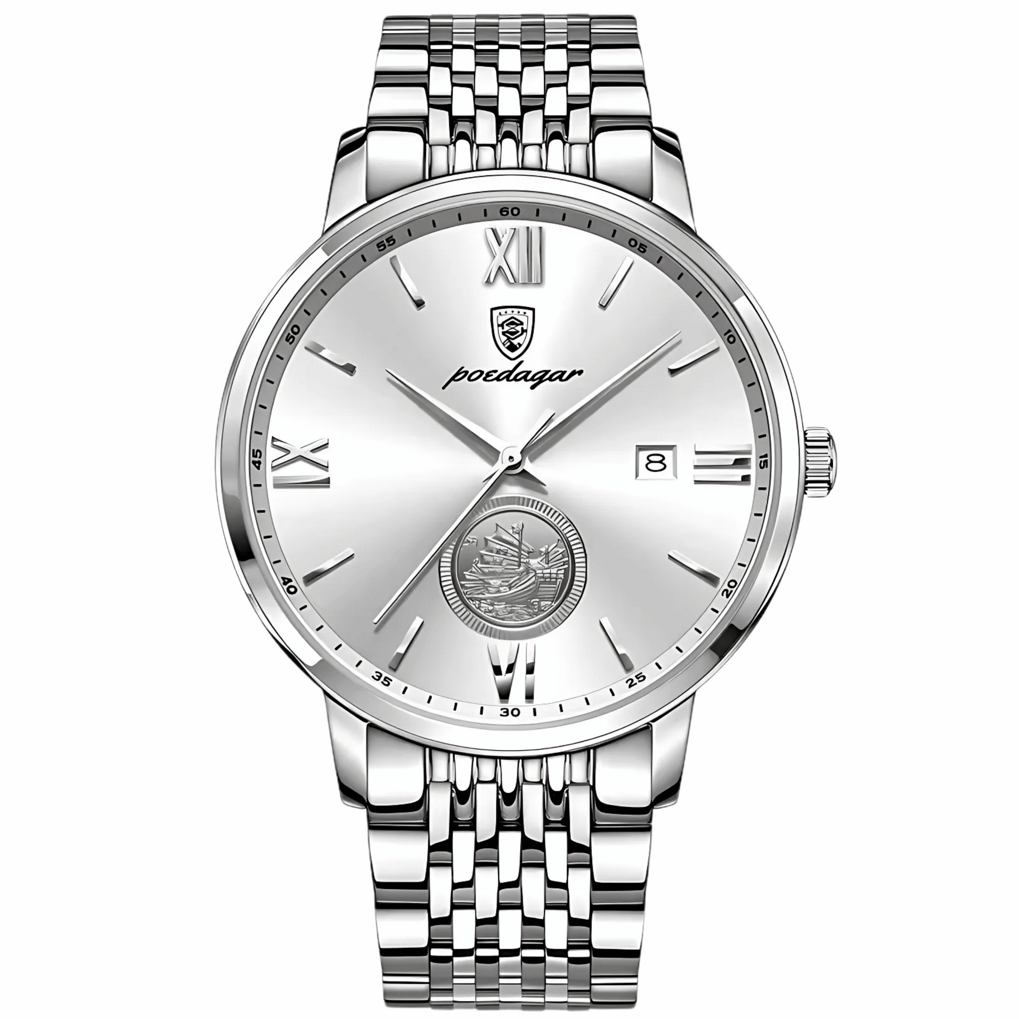 Relógio Masculino Fortuna Quartz Elegante de Aço