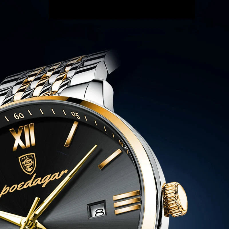 Relógio Masculino Fortuna Quartz Elegante de Aço