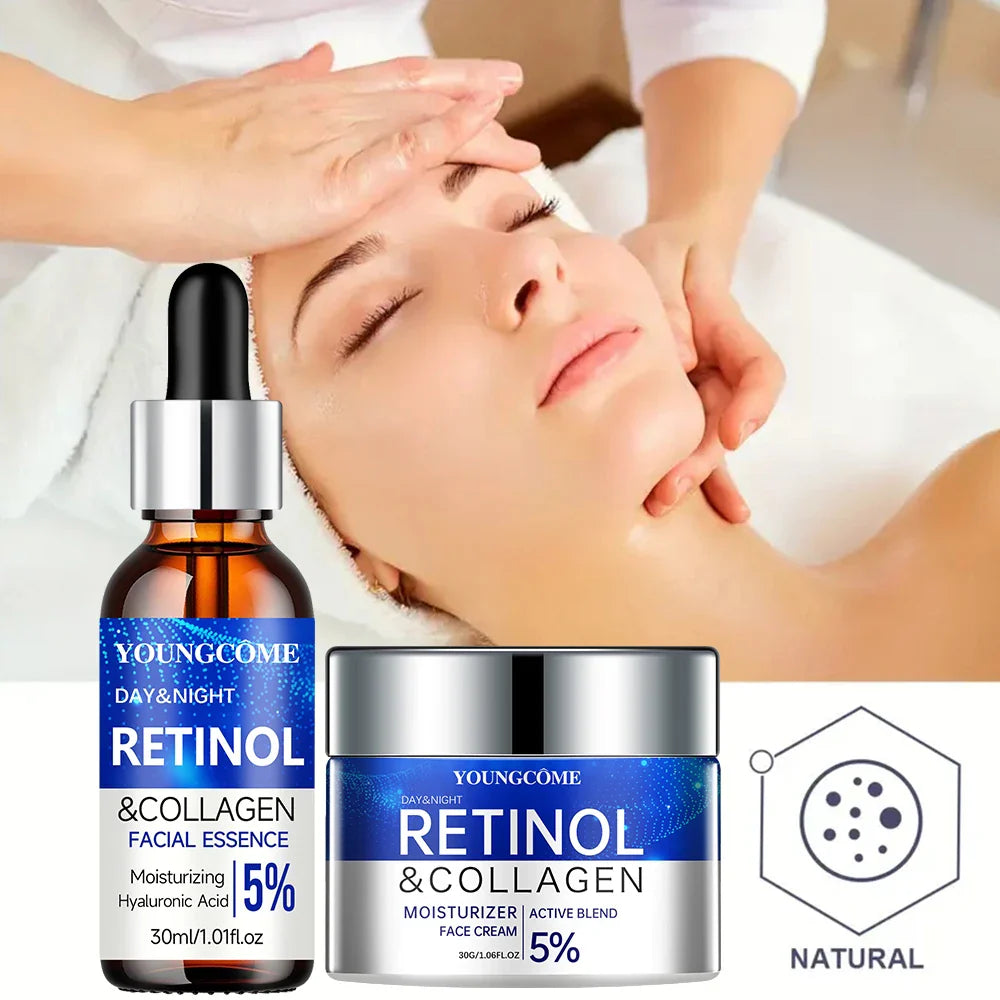 Kit Creme Facial e Sérum Retinol e Colágeno